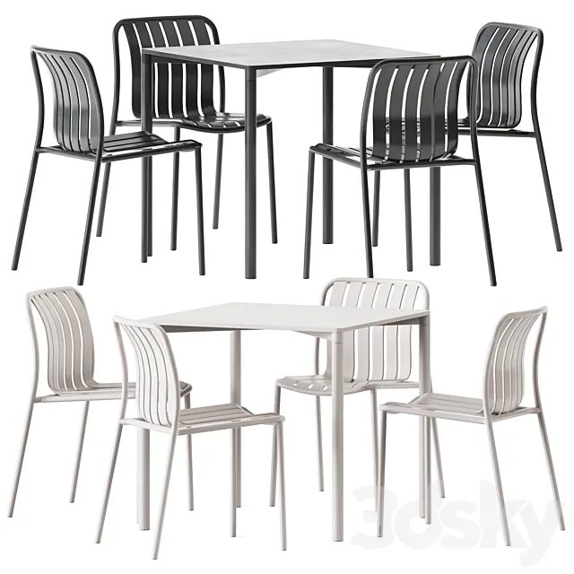 Trocadero Outdoor Table and Chair by Talenti _ Outdoor furniture 3ds Max