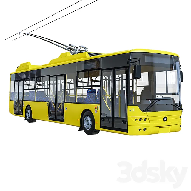 Trolley bus 3DS Max Model