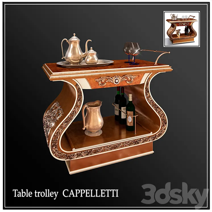 Trolley table CAPPELLETTI 3DS Max
