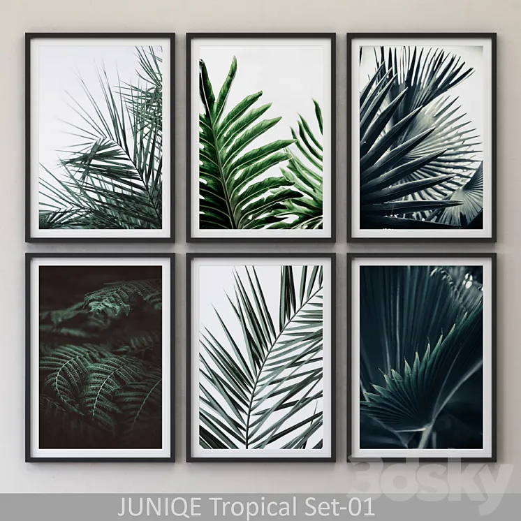 Tropical Set-01 Framed 3DS Max