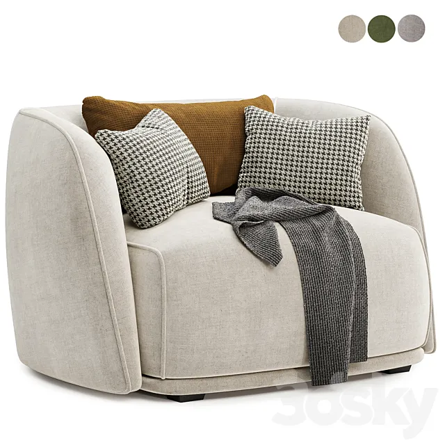 troy arm chair 3DS Max Model