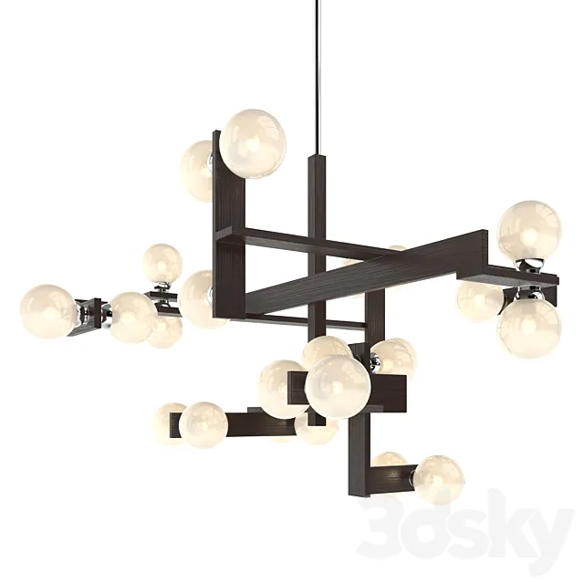 Troy Lighting Network 24 Lights Entry Chandelier 3DS Max Model