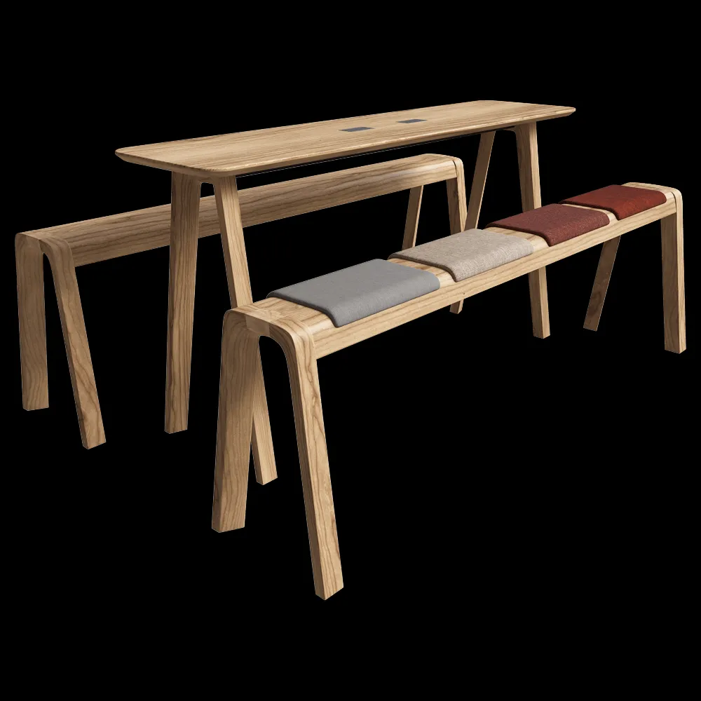 True design – Benches and table E-quo 3ds Max