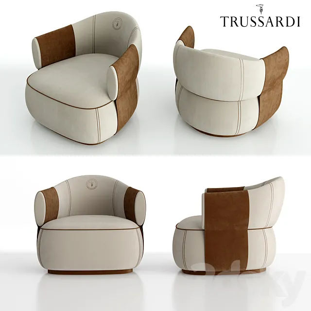 Trussardi Casa Larzia Armchair 3DS Max Model