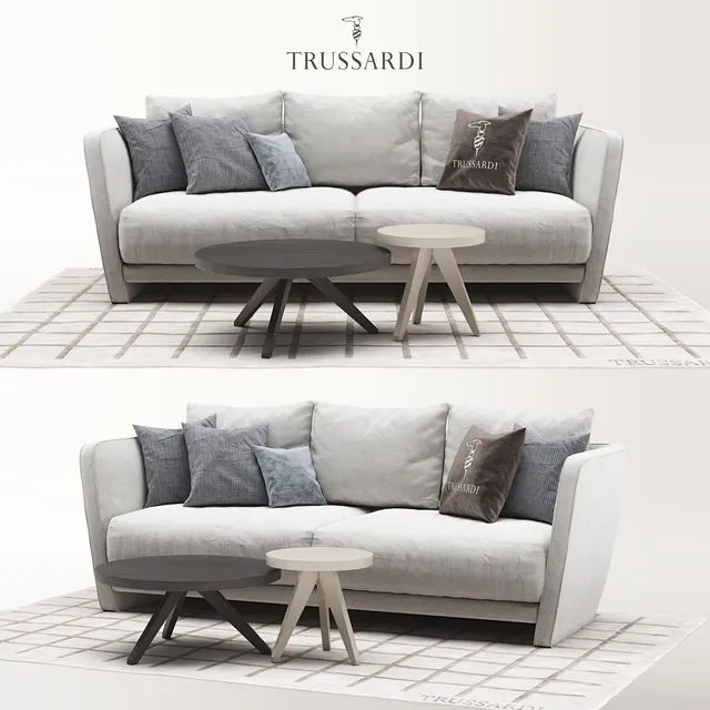 Trussardi Casa Lightshell Sofa set 3dsMax Model