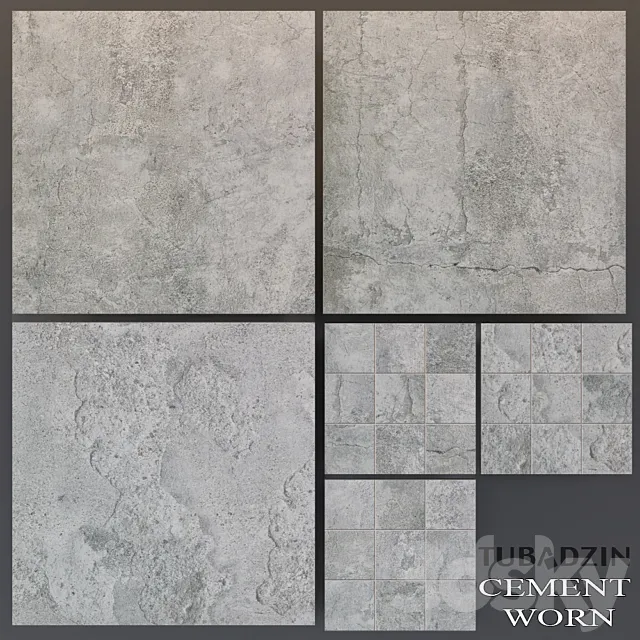 Tubadzin Cement Worn 3DS Max Model