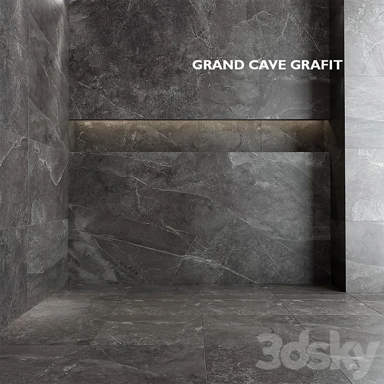 Tubadzin Monolith Grand Cave Graphite 3DS Max