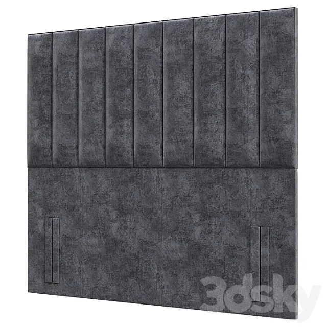 Tubes Vertical Upholstered Headboard 3DS Max Model