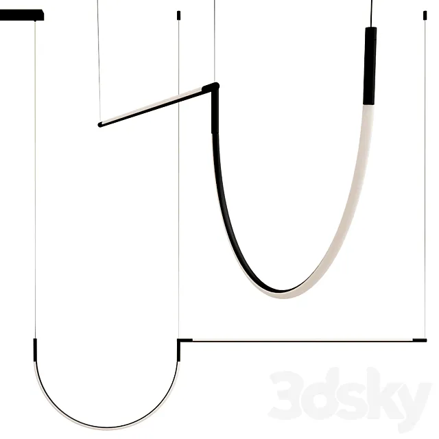 TUBS MODULAR Pendant lamp By LedsC4 3ds Max
