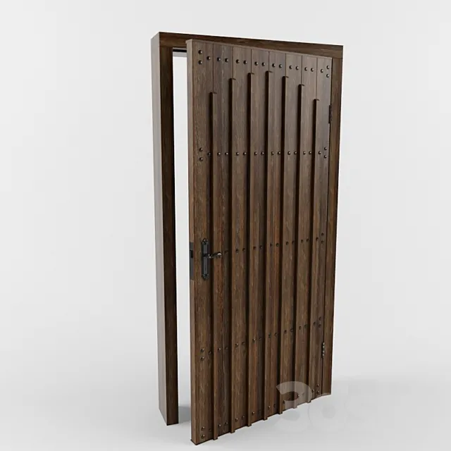 Tudor Oak Hall House Door 3DS Max Model