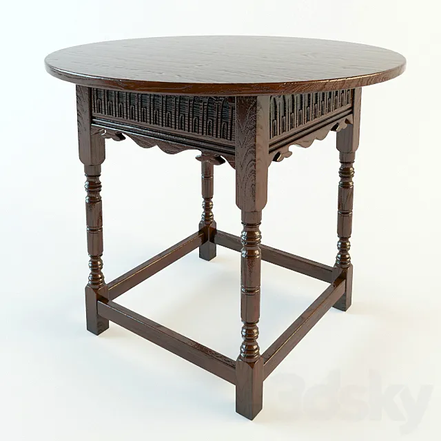 Tudor Oak table 3DS Max Model