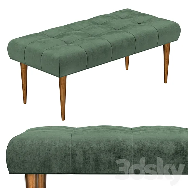 TUFTED BENCH 3ds Max