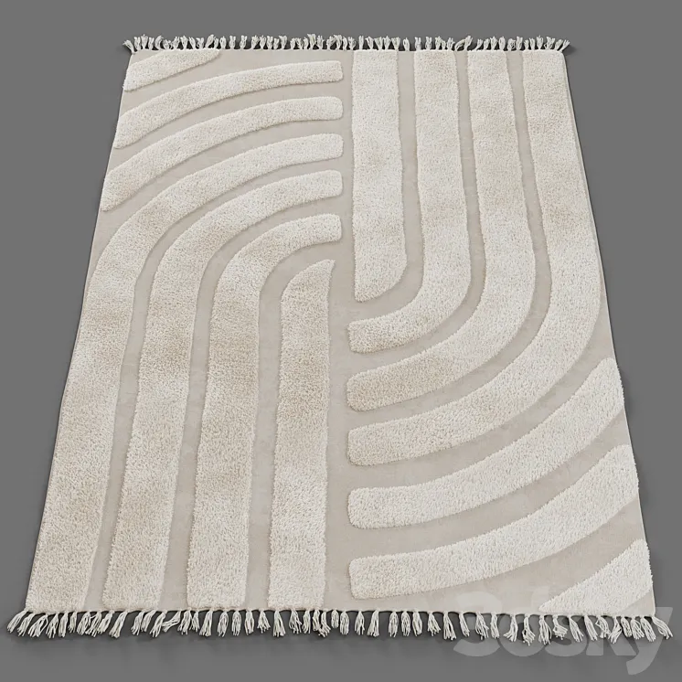 Tufted carpet Karmen Hilo by Urban Outfitters 3DS Max Model