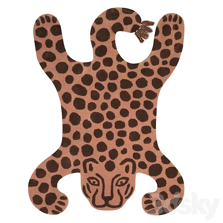 Tufted rug leopard ferm living 3DS Max Model