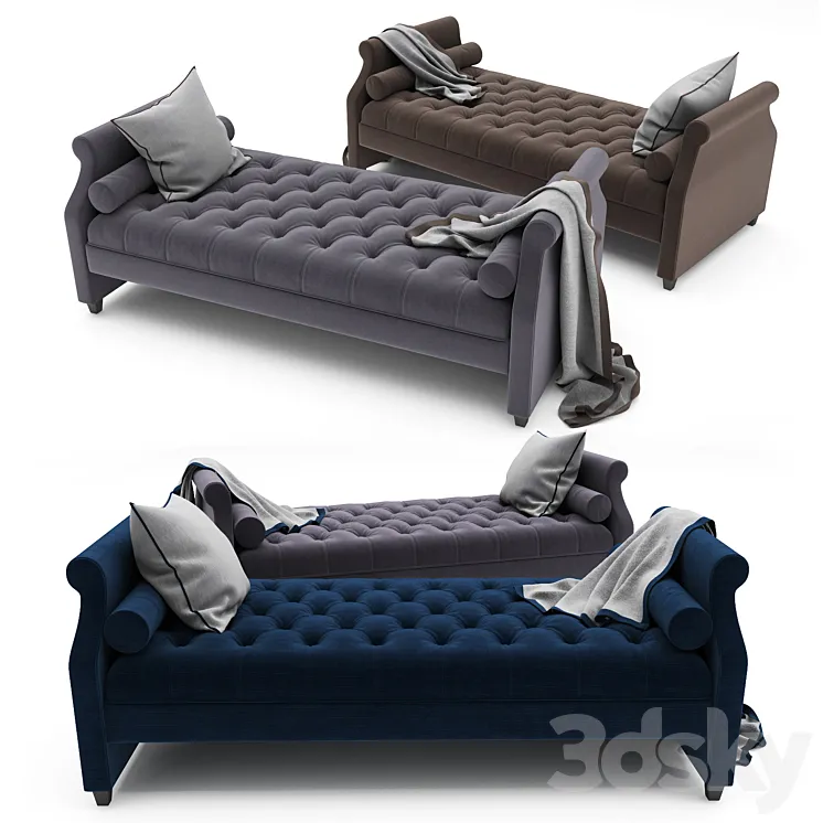 Tufted Sofa Bed 3DS Max