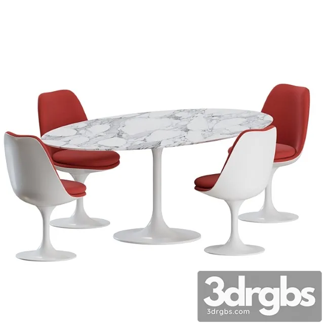 Tulip dinning set 02 by knoll