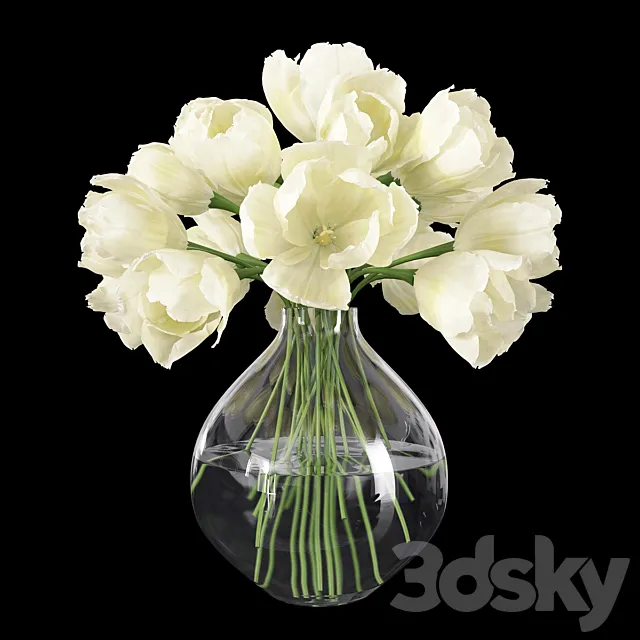 Tulips in a Vase 3 3DS Max Model