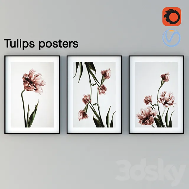 Tulips Posters 3ds Max