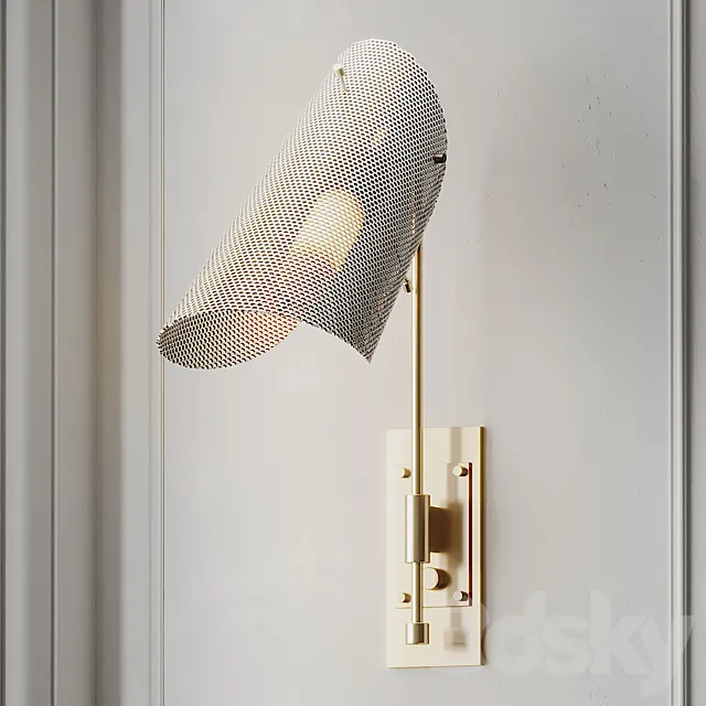 Tulle Wall Lamp in Brass by Blueprint Lighting 3DSMax File