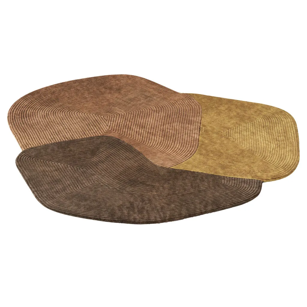 Tumulus Wool Saffron Rug by Toulemonde Bochart