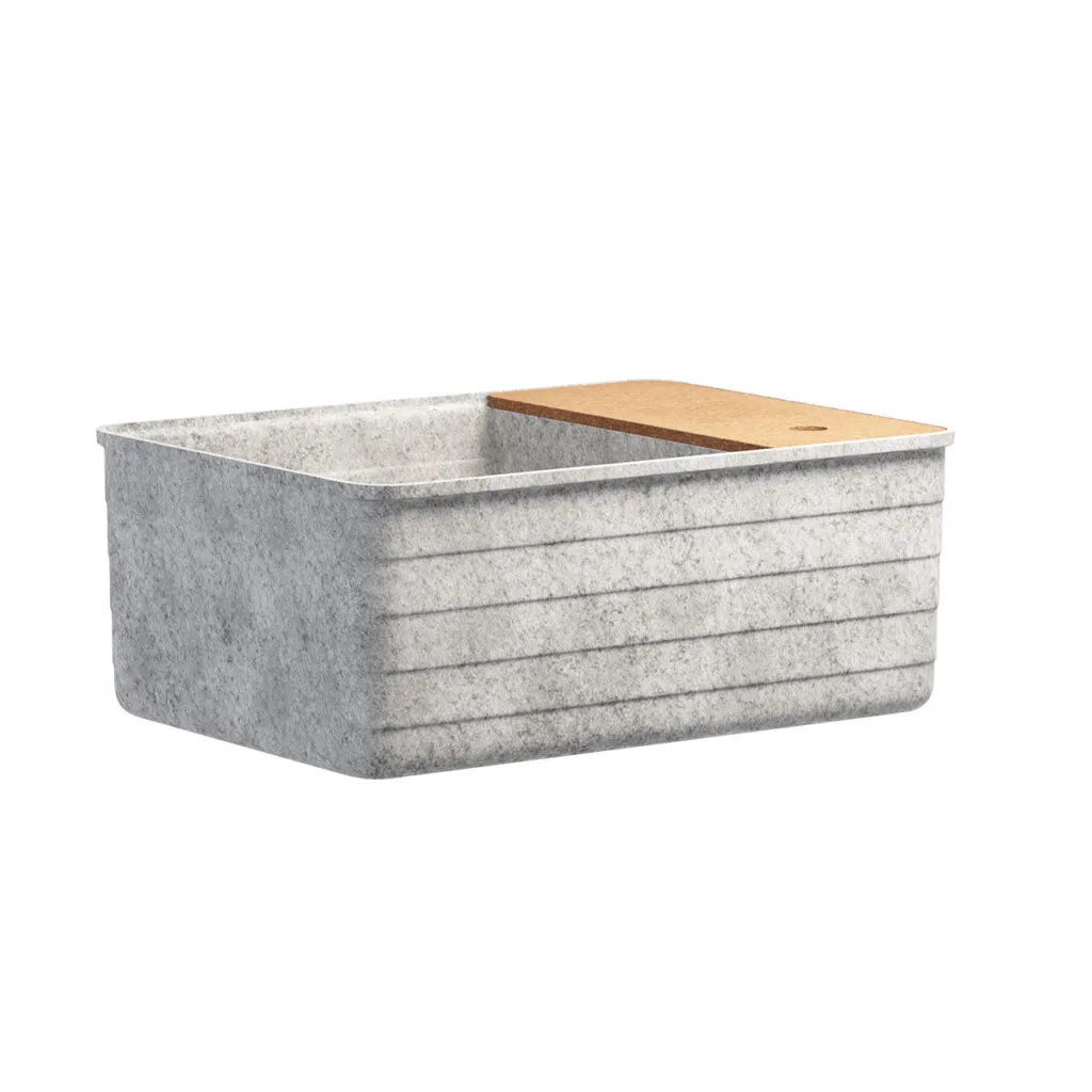 Tura Felt Box With Cork Cover Large by Roca