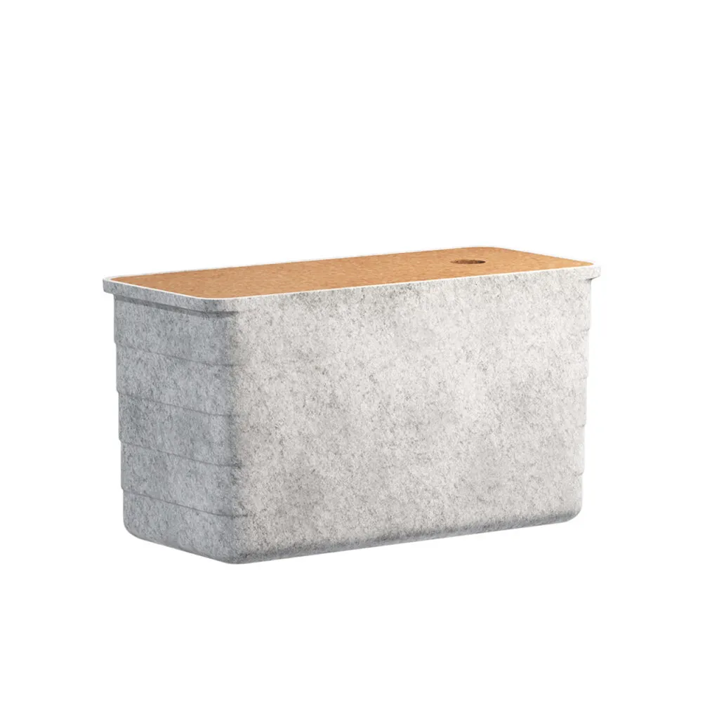 Tura Felt Box With Cork Cover Small by Roca