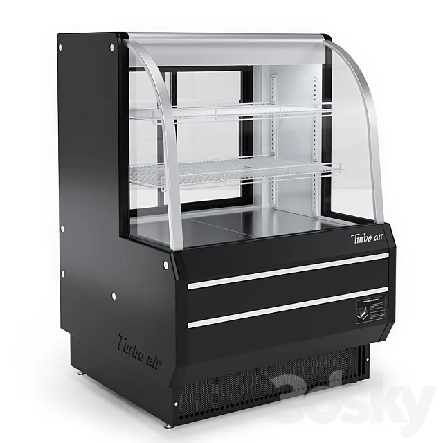 Turbo Air TCGB-36DR-B Curved Glass Dry Bakery Display Case 3ds Max