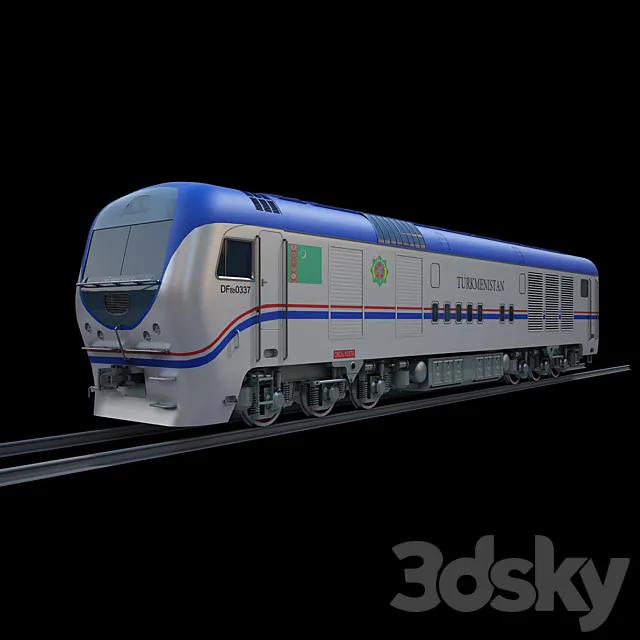 Turkmen Railway Locomotive 3DS Max Model