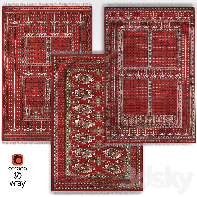 Turkmen rug 3ds Max