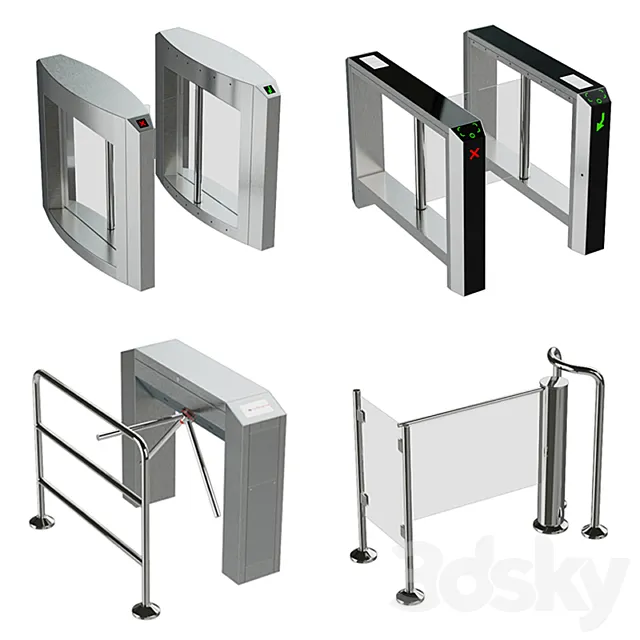 turnstile COLLECTION 3DS Max Model