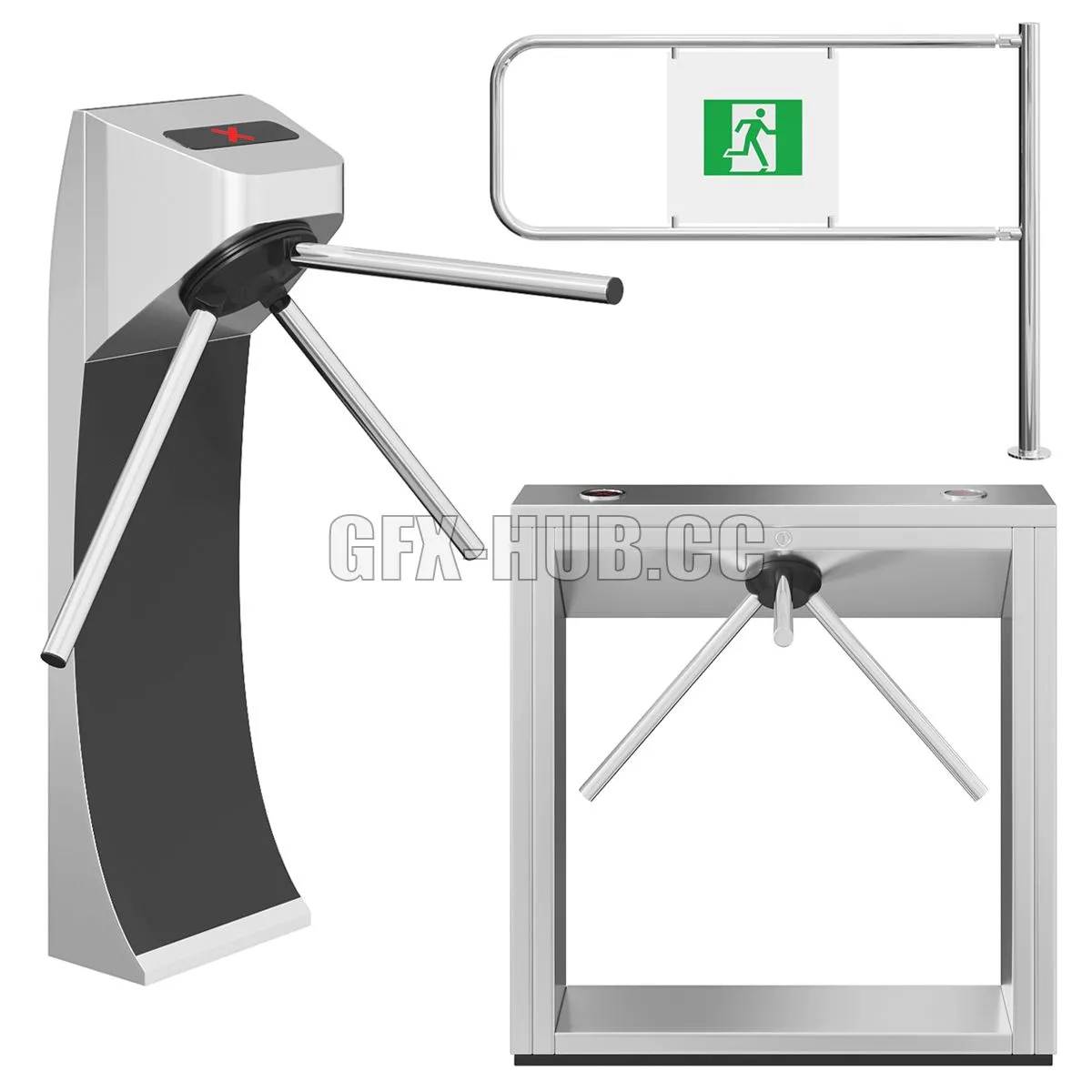 Turnstiles PERCO 3dsMax Model