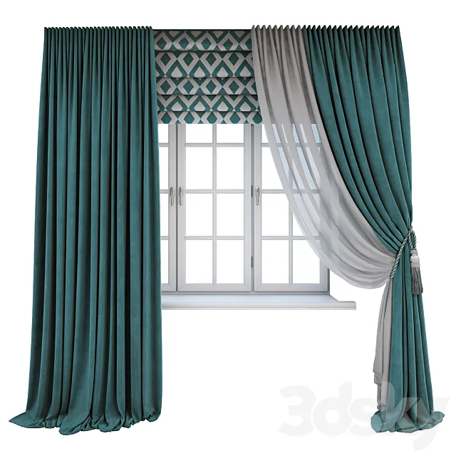 Turquoise curtains in the floor are straight 3ds Max