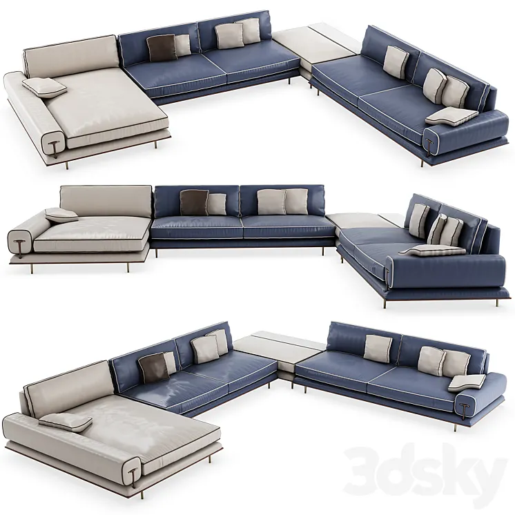 Turri BLUES modular sofa 3DS Max Model