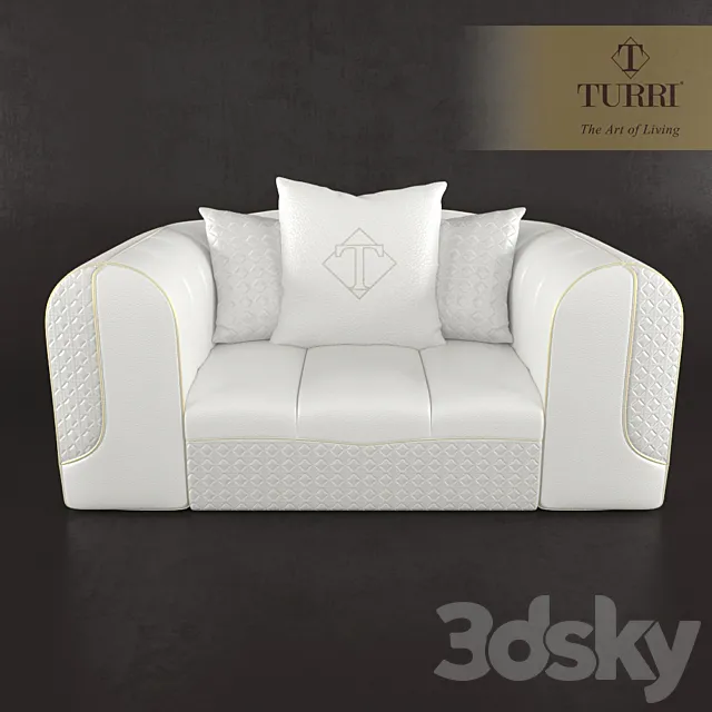 Turri Caractere collection_ armchair 3DS Max Model