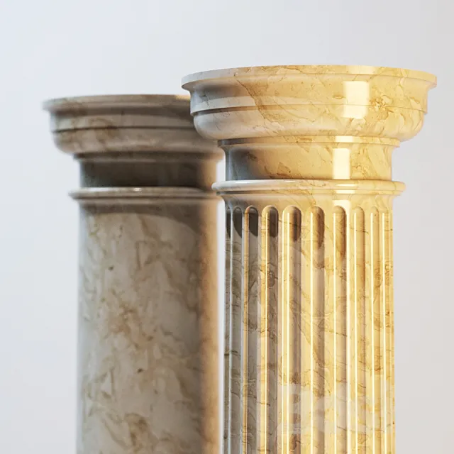 Tuscan columns 3DS Max Model