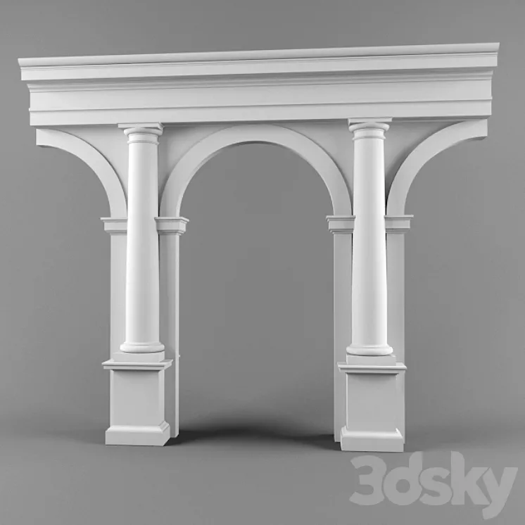 Tuscan order 3DS Max