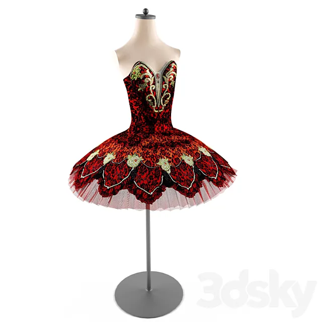 Tutu for ballet “Carmen” – “Carmen” 3ds Max