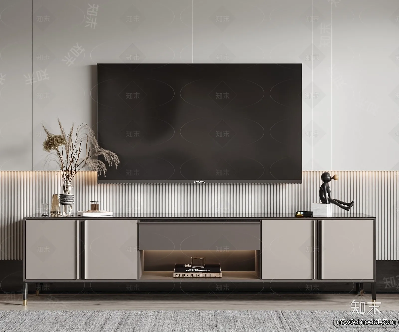 TV Cabinet 3D Models – 3D Furniture for Interior Design – 023