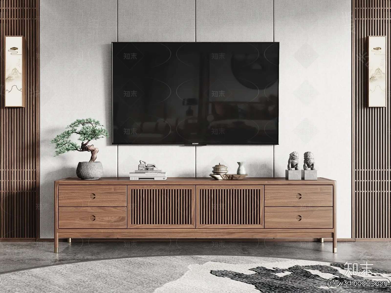 TV Cabinet 3D Models – 3D Furniture for Interior Design – 025