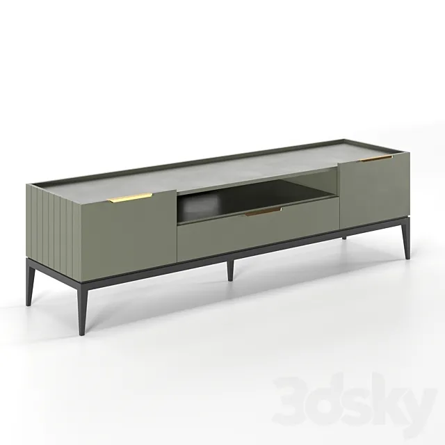 TV cabinet Metropolitan with drawer and folding fronts 3ds Max