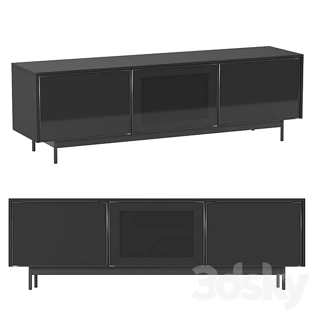 TV cabinet with doors RANNÄS IKEA 3DS Max Model