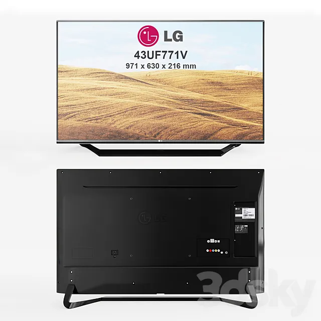 TV LG TV 43UF771V 3DSMax File