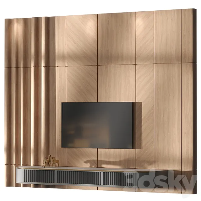 TV set wall 05 3DS Max Model