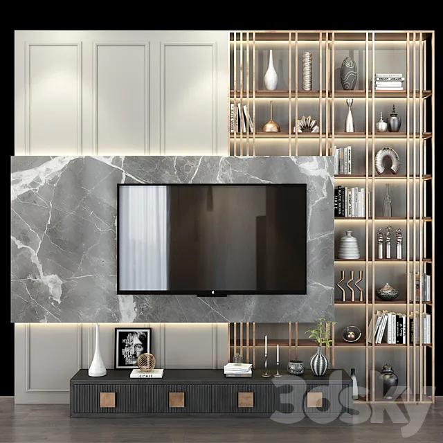 TV shelf 0225 3ds Max