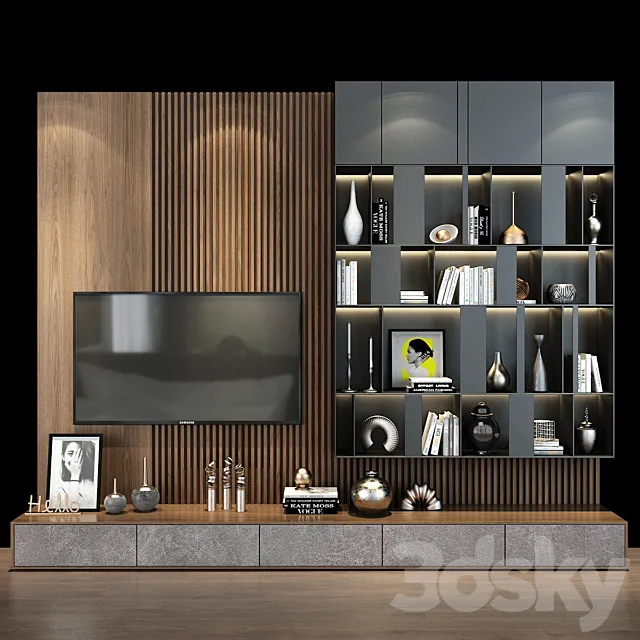 TV shelf 0378 3ds Max