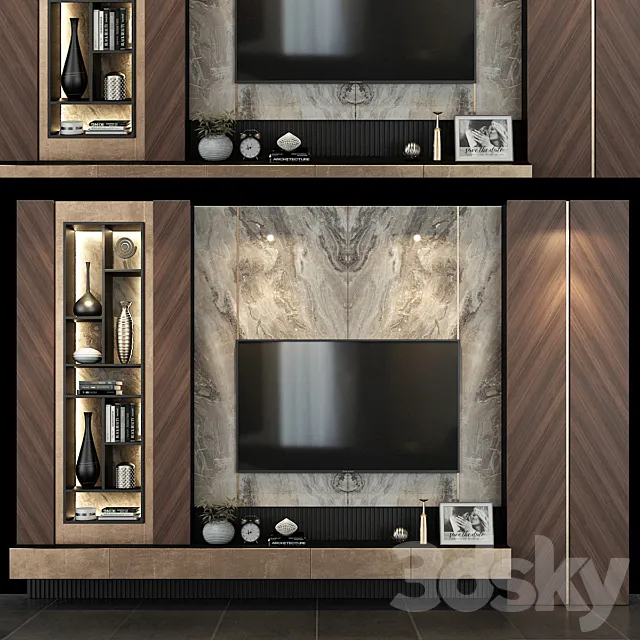 TV shelf set 0133 3ds Max