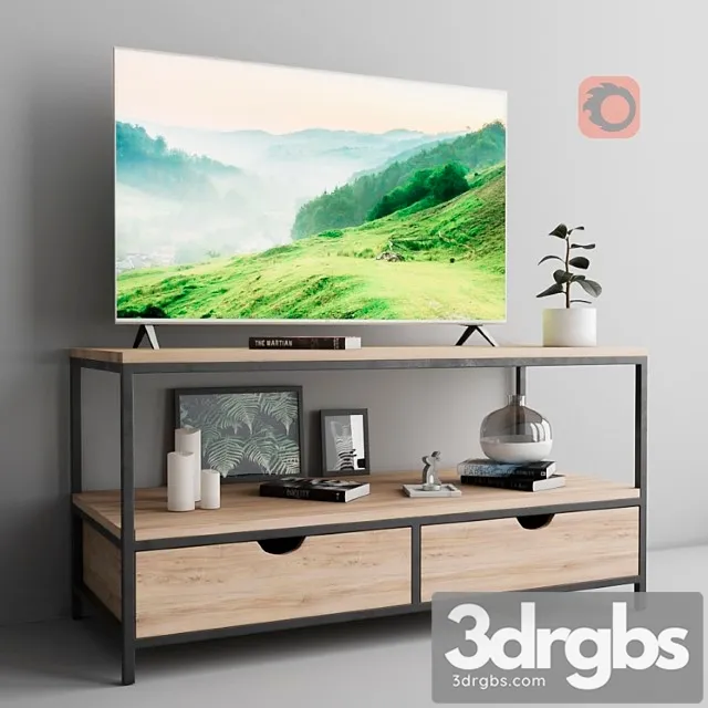 Tv sideboard simple line 2 3dsmax Download