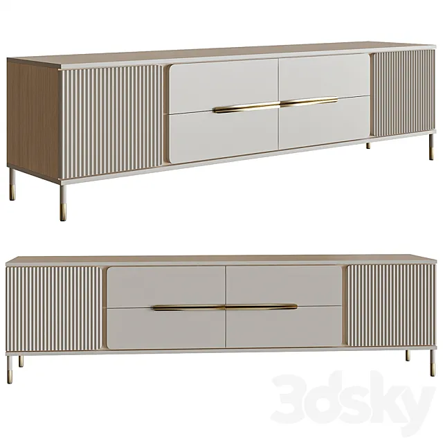 TV stand Glam TV Media Console Console 3ds Max