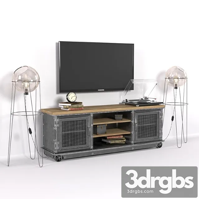Tv stand in loft style 2 3dsmax Download