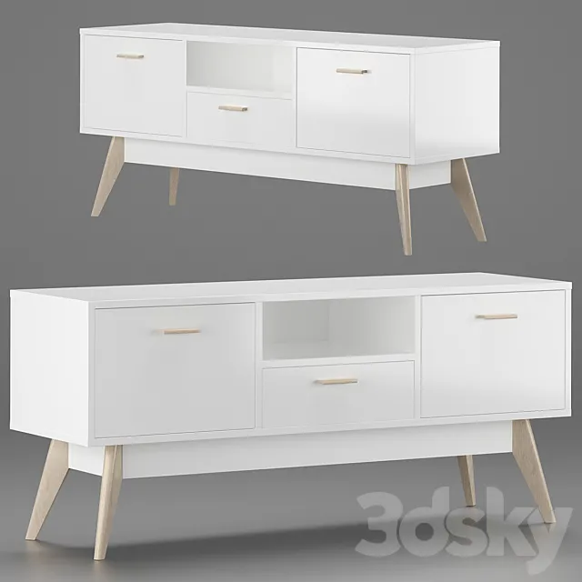 TV stand Nordic-2 Light 3DS Max Model